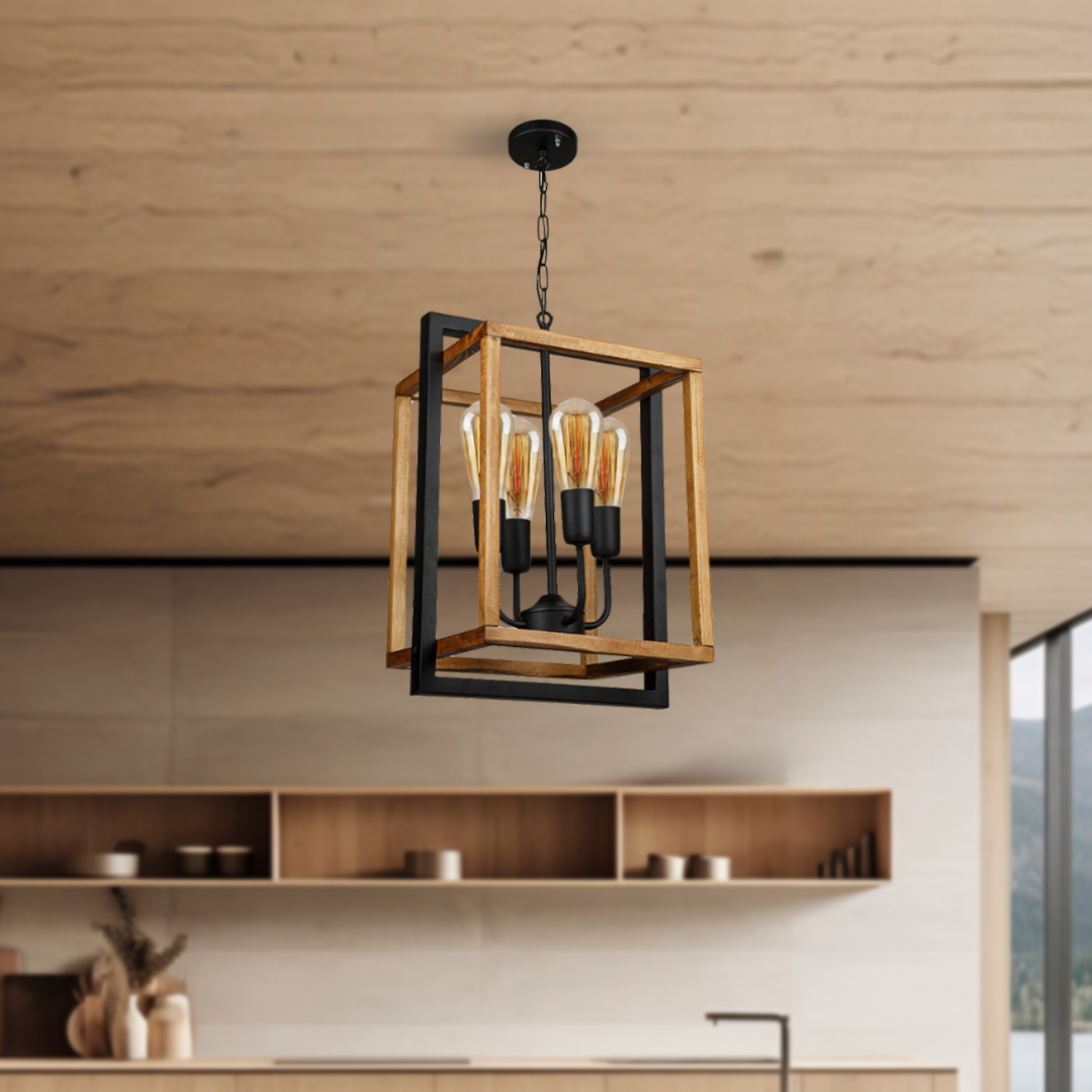 لوستر روستیک؛ ترکیب زیبایی طبیعت با دکوراسیون داخلی