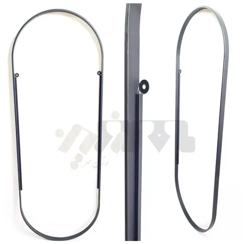 قاب آینه قدی فلزی دو سرهلال دیواری(ژورنالی)_(فقط قاب)