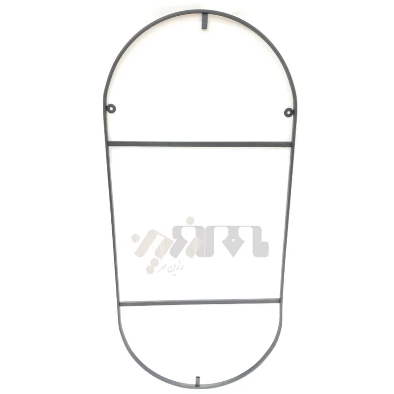 قاب آینه اقتصادی دو سر هلال دیواری (فقط قاب)